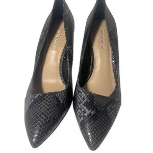 Antonio Melani Black Snakeskin Pumps Size 8 M